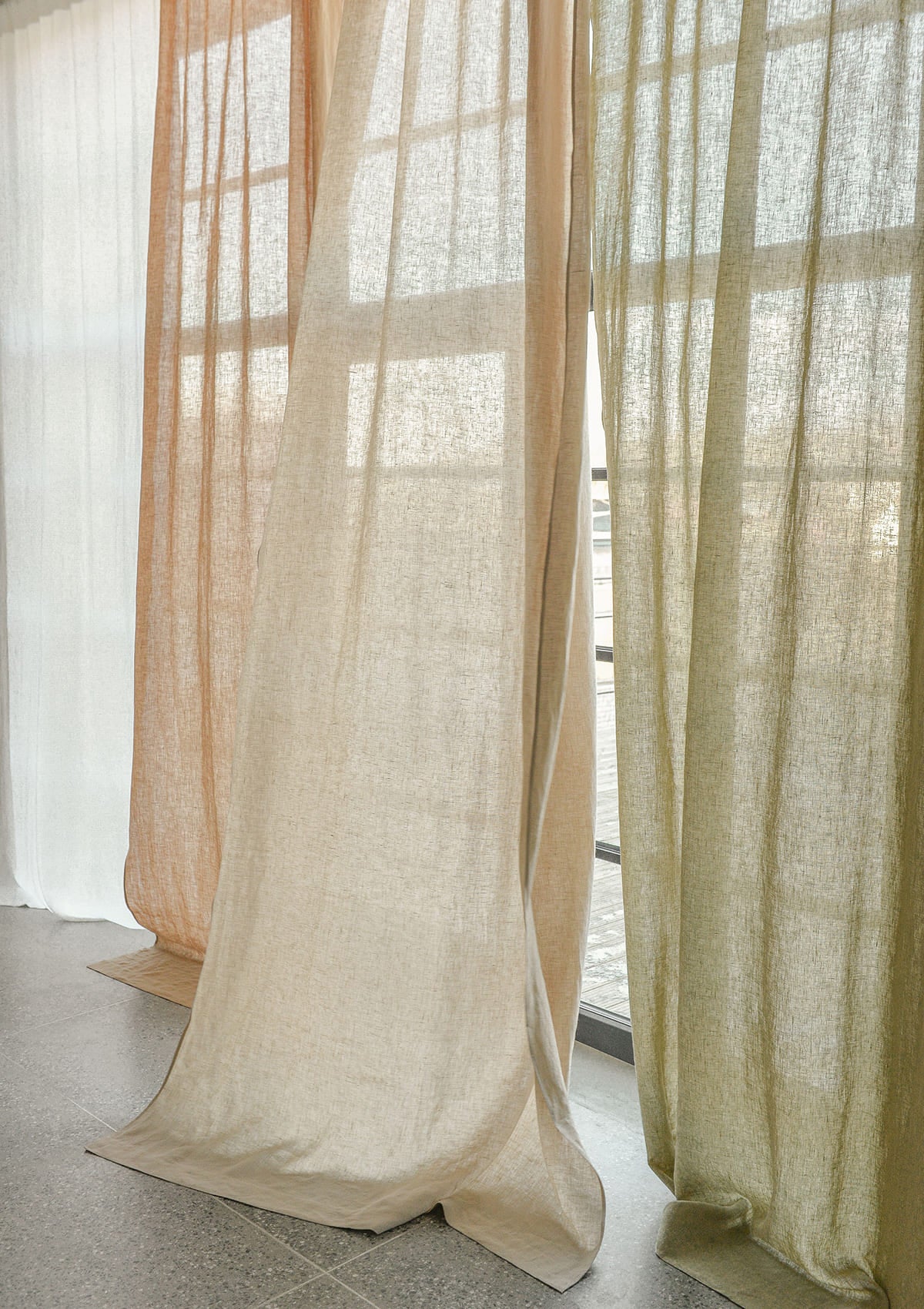 Rod Pocket Linen Curtain Panel | April Notes